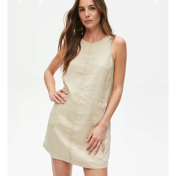 Michael Stars Dresses & Skirts - Michael Stars Delilah Linen Tank Dress in Natural NWOT Size M
